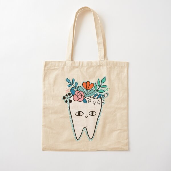 Chocolate Cosmos - Cartoon Embroidered Washed Denim Tote Bag