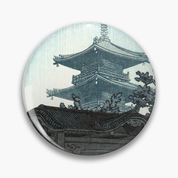 Aperçu de l'œuvre Pluie au temple Zenshuji par Kawase Hasui créée et vendue par ArtExpression.