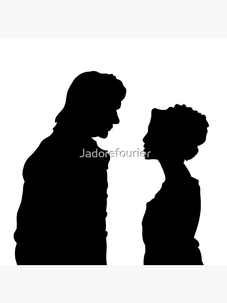 Pride And Prejudice Mr Darcy And Elizabeth Silhouette Sticker For Sale By Jadorefourier