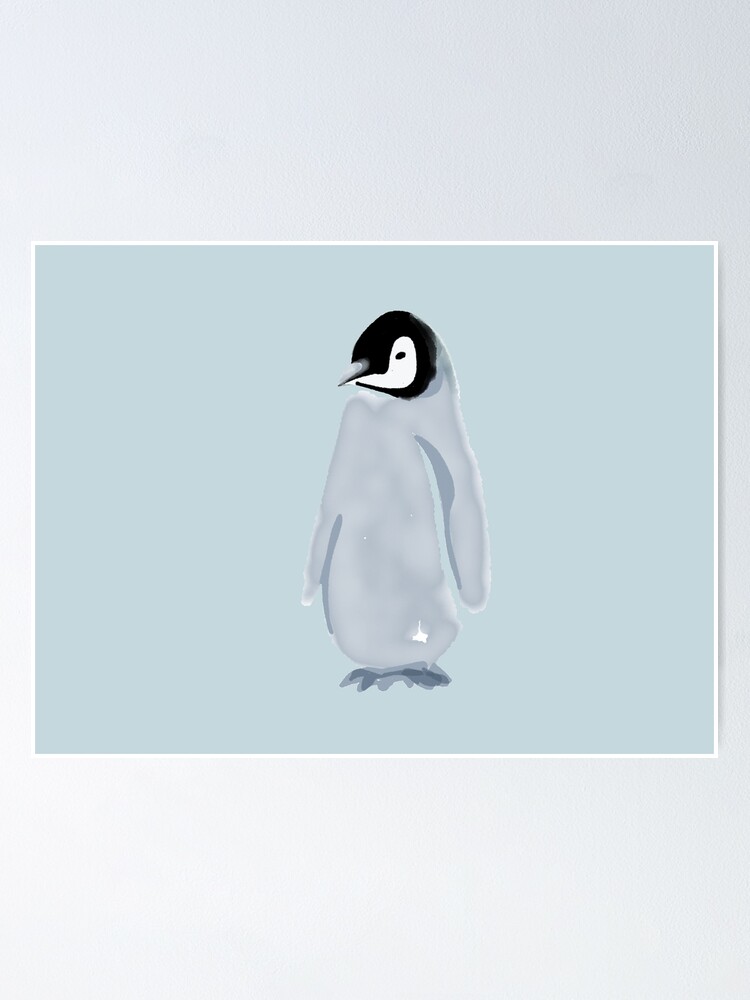Cute Bird Animal Wall Art Large Poster Baby Penguins Canvas Picture Prints 