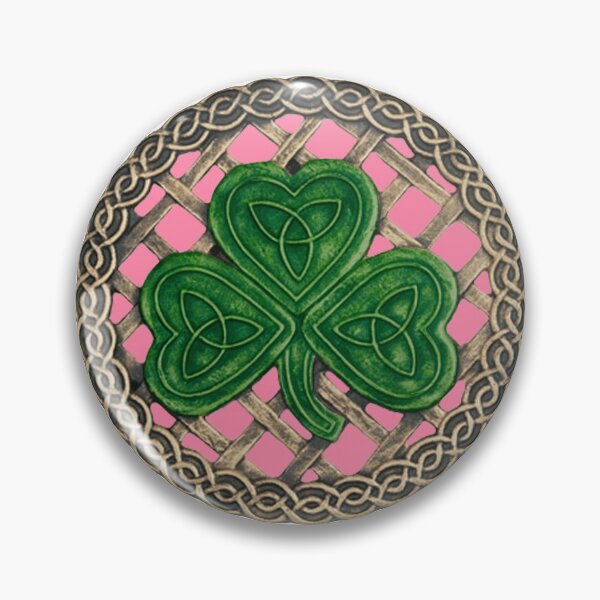 Item preview, Celtic Knot Shamrock Pink Background designed and sold by Atteestude.