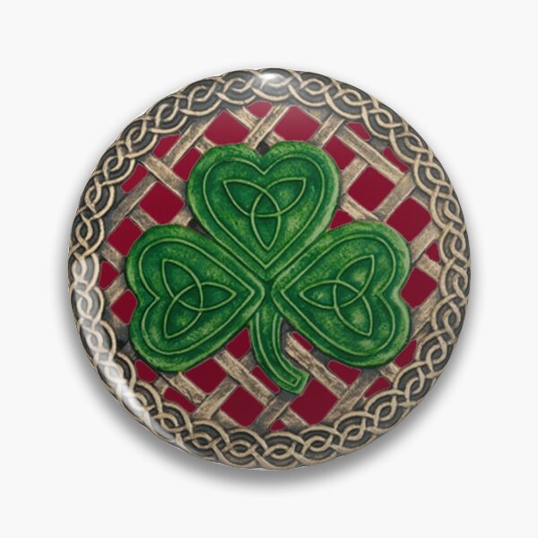 Item preview, Celtic Knot Shamrock Red Background designed and sold by Atteestude.