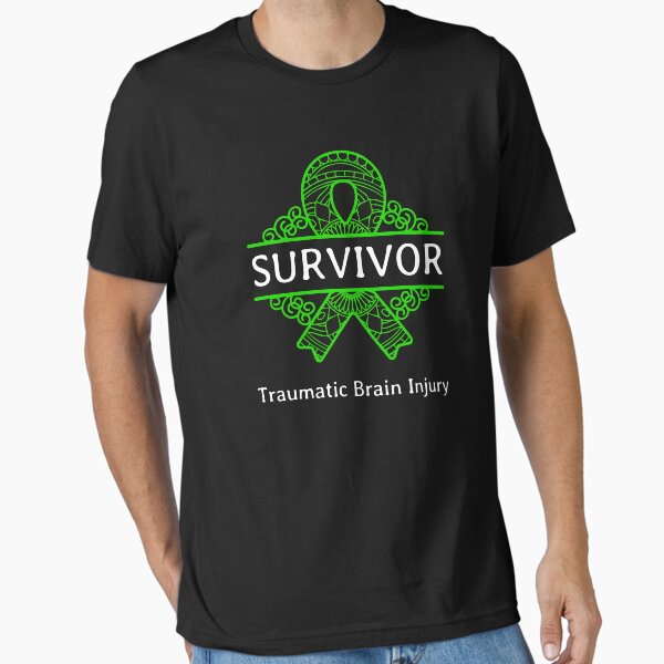Item preview, Brain Injury Green Ribbon Survivor Traumatic Quote Awareness design designed and sold by CreatedByHeidi.