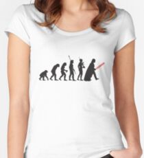 Human evolution Star wars Women's Fitted Scoop T-Shirt
