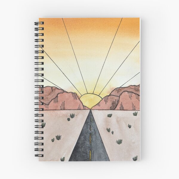 Item preview, Watercolor Desert Sunset Landscape Warm designed and sold by savariamarie.