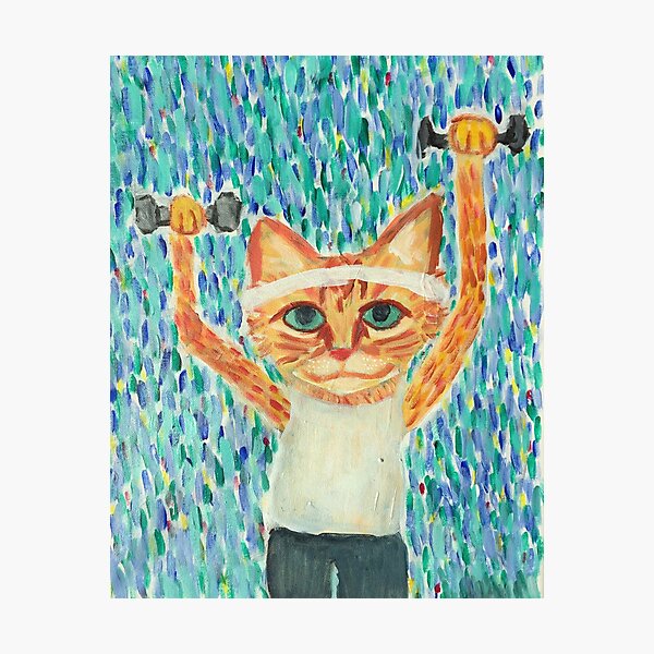 Item preview, Workout Kitty designed and sold by Hilladakilla.