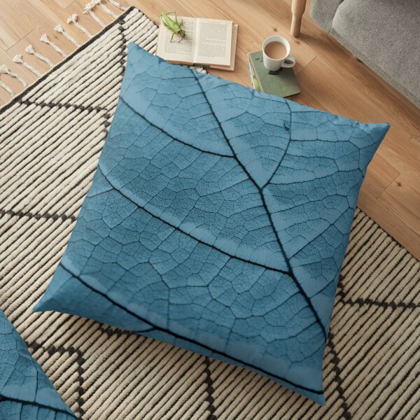 Blue Leaf Floor Pillow
