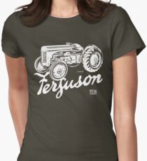 Classic Ferguson TE20 script and illustration Women's Fitted T-Shirt