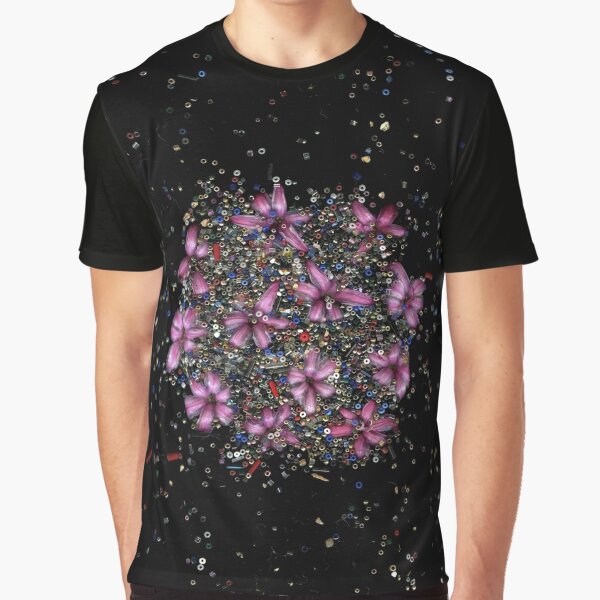 Vivid Colors Dark Floral Graphic T-Shirt