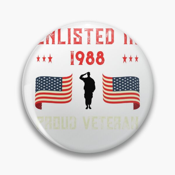 Item preview, Veteran Enlisted 1988 Quote Proud Vet American Flag Served design designed and sold by CreatedByHeidi.