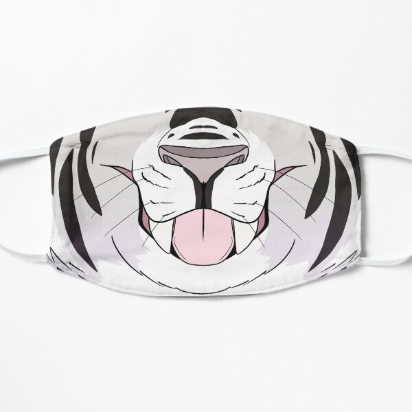 White Tiger Face Mask Flat Mask