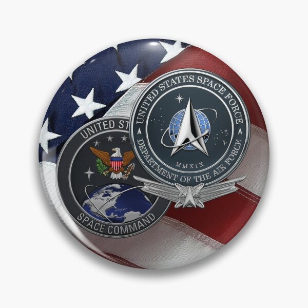 United States Space Force Ussf Logo 3d Pins and Buttons | Redbubble