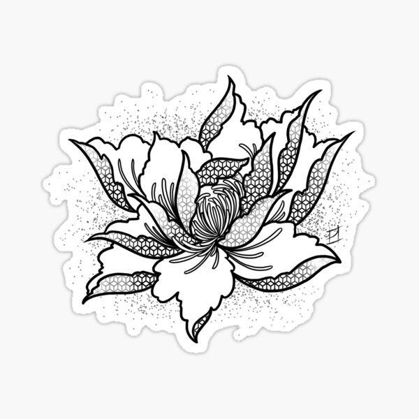 Item preview, Geometric Peony  designed and sold by Artbypanda13.