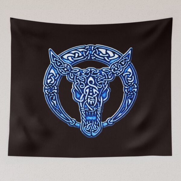Item preview, Blue Celtic Bull Celtic Knots designed and sold by Atteestude.