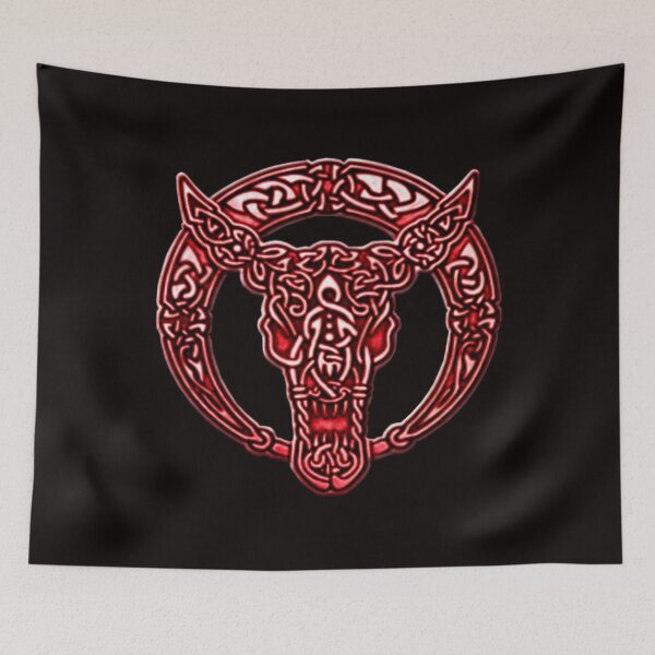 Item preview, Red Celtic Bull Celtic Knots designed and sold by Atteestude.