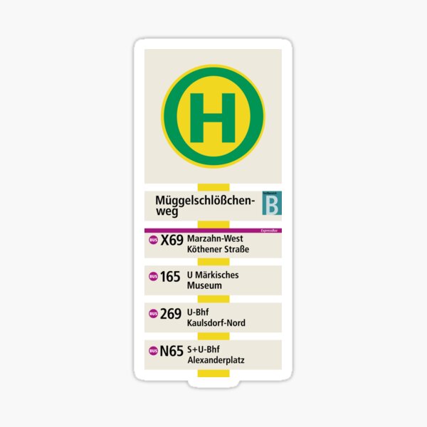 Berlin Bushaltestelle Müggelschlößchenweg Sticker