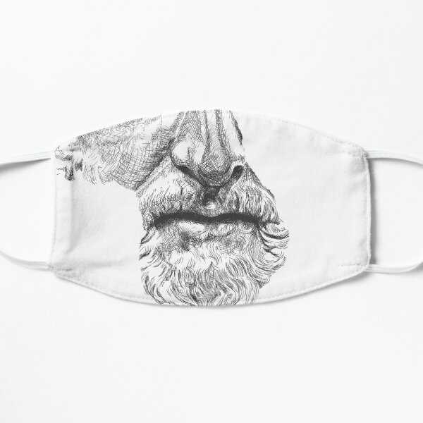 MARCUS AURELIUS ANTONINUS AUGUSTUS / black and white Flat Mask