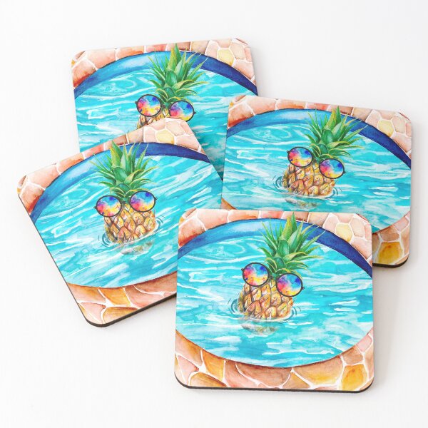 Item preview, Summertime Pool Pineapple                                           designed and sold by JKWArtwork.