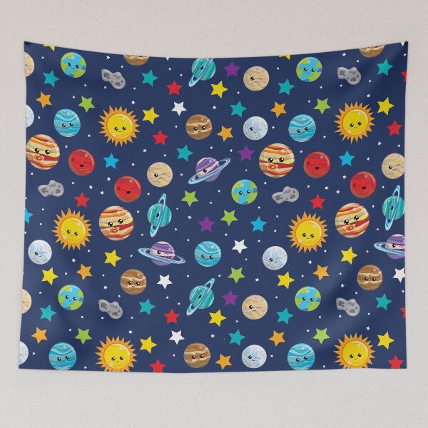 Item preview, Happy Solar System Pattern for Kids designed and sold by sweetbelle.