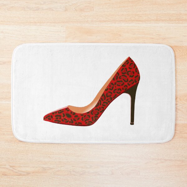 Aperçu de l'œuvre Chaussures à talons hauts à imprimé léopard rouge créée et vendue par DavidASmith.