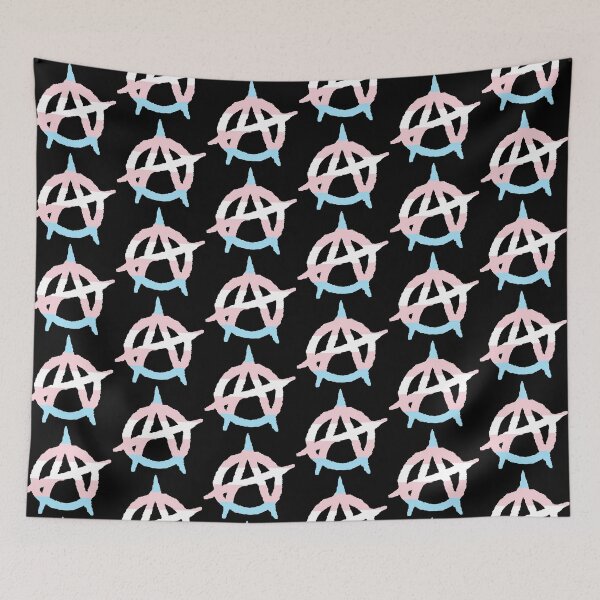 Item preview, Transgender Flag Anarchy Symbol designed and sold by Chance Pener.