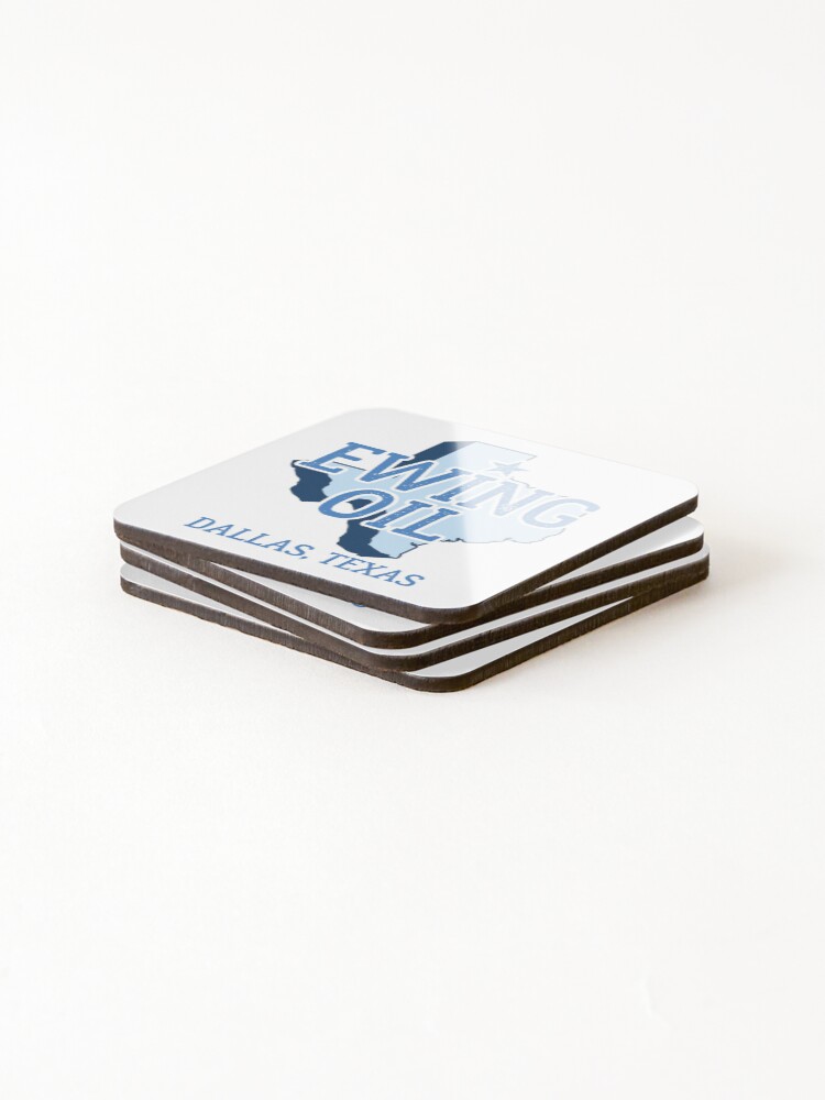 Alternate view of Vintage Dallas Texas Ewing Oil Coasters (Set of 4)