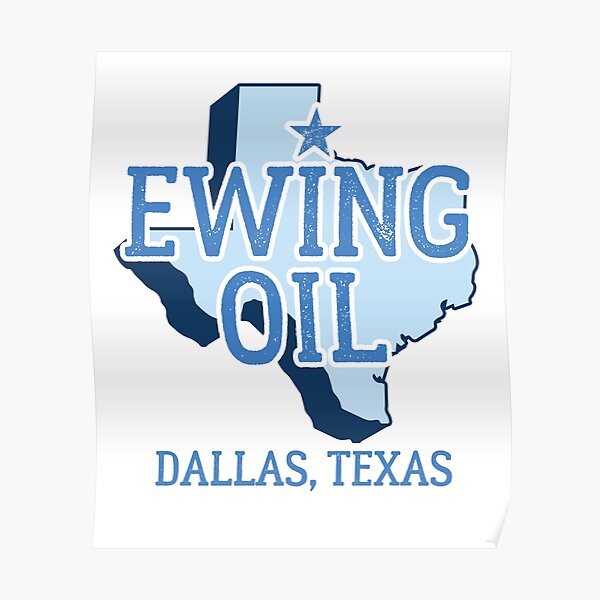 Vintage Dallas Texas Ewing Oil Poster