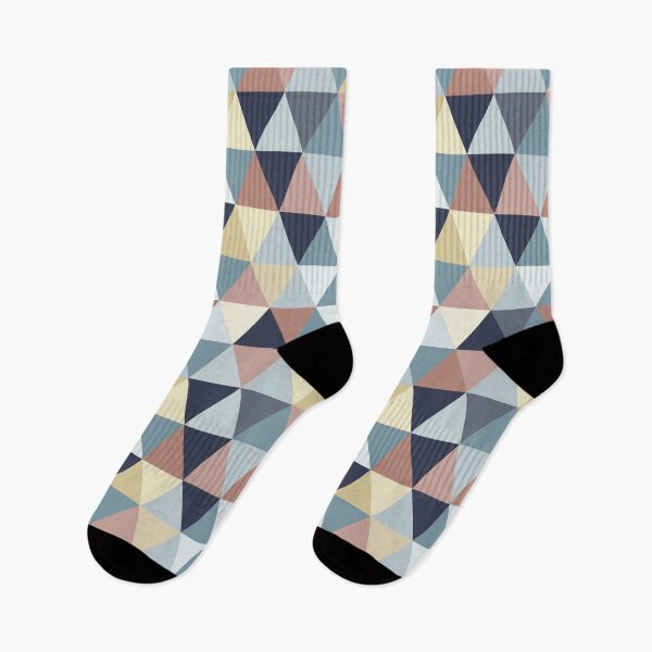 Item preview, Earth Tones and Blues Small Triangles A designed and sold by BlertaDK.