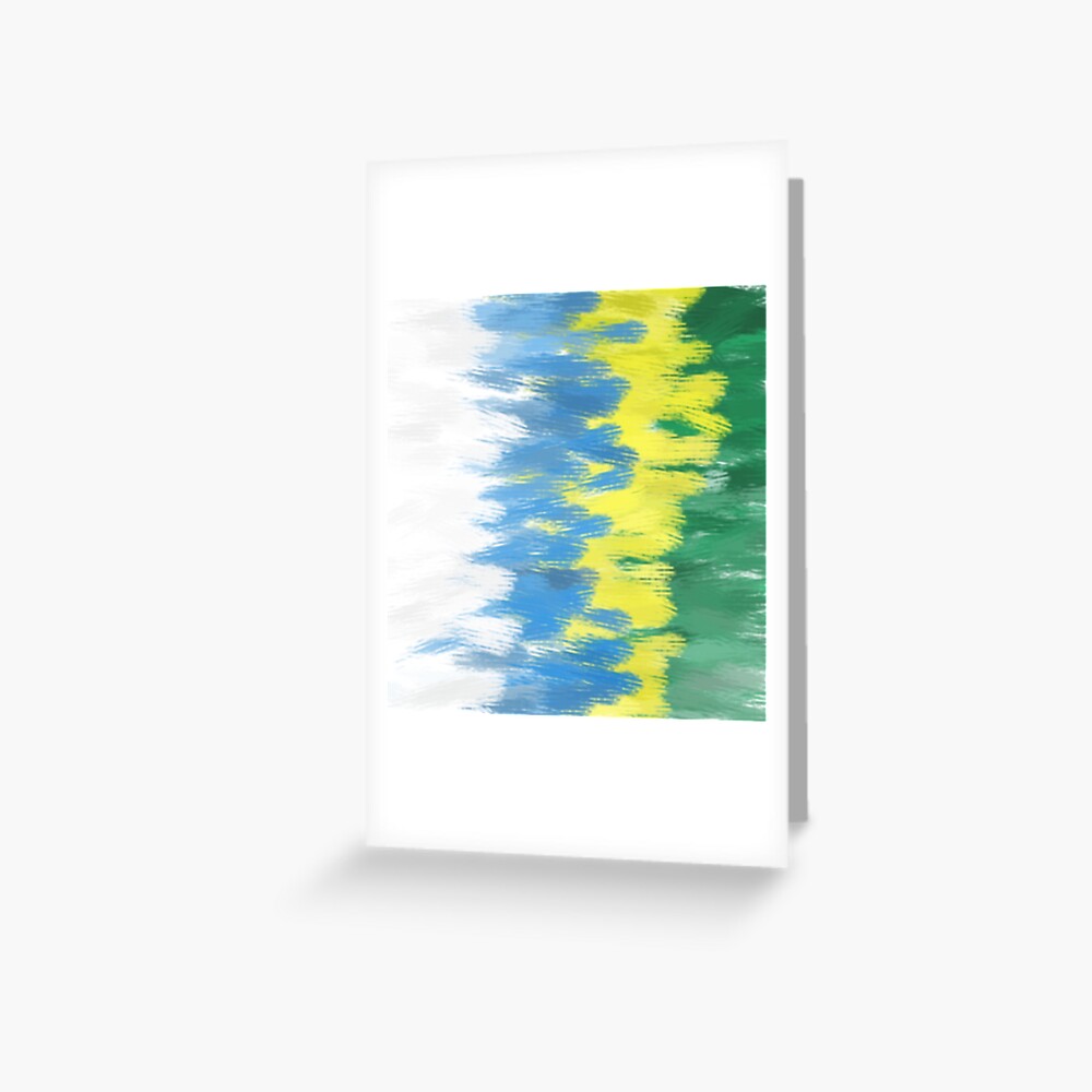 Brazil Flag Colors | Abstract Art Greeting Card