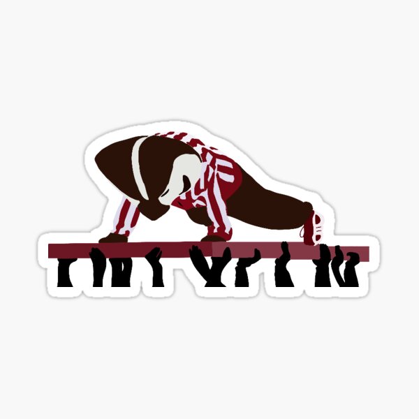 Bucky football pushup Sticker