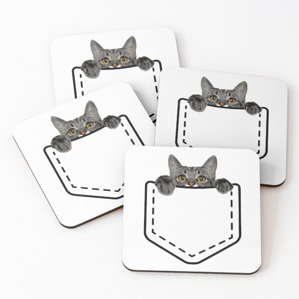 Item preview, Cute cat in pocket designed and sold by khalifadahmane.