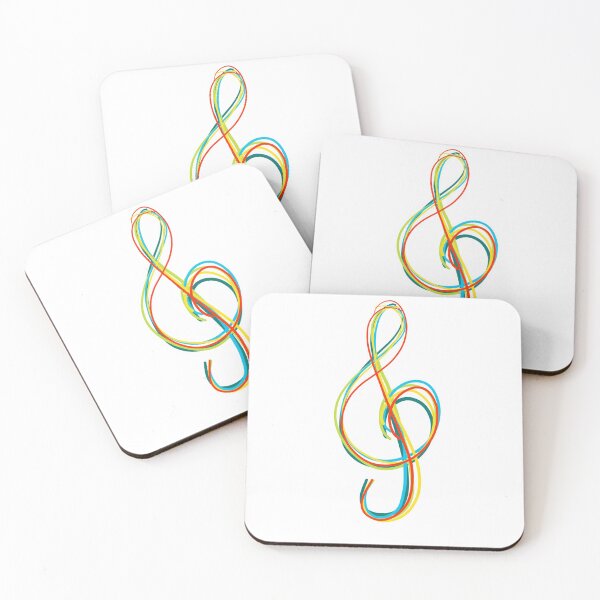 Item preview, Colourful Treble Clef designed and sold by Soccermerch.