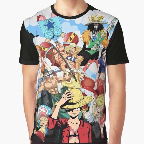 One Piece Anime - Straw Hat pirates Graphic T-Shirt