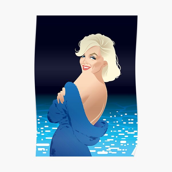 Blue bathrobe Poster