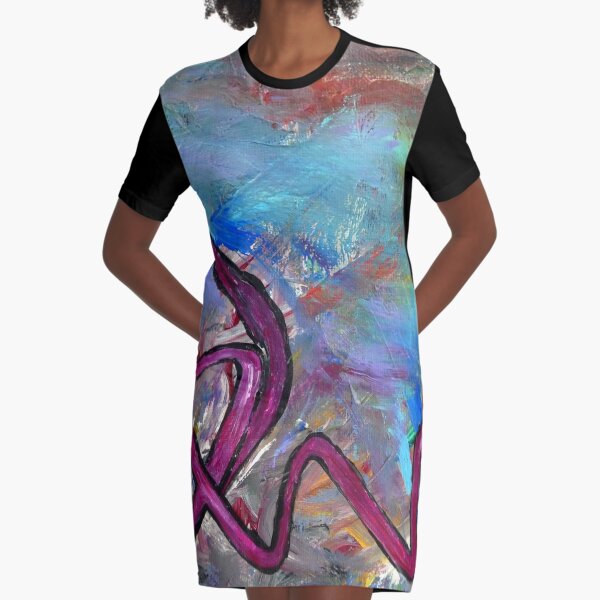Beating Heart Graphic T-Shirt Dress