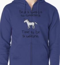 Time To Be A Unicorn Zipped Hoodie