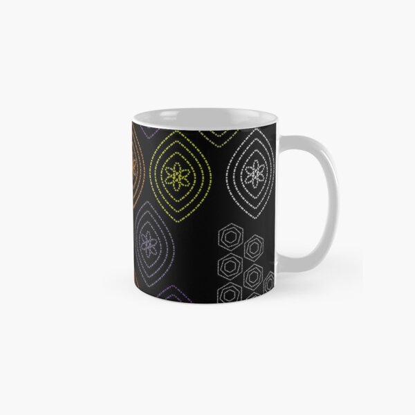 Hand Stitched on Black Ground Classic Mug