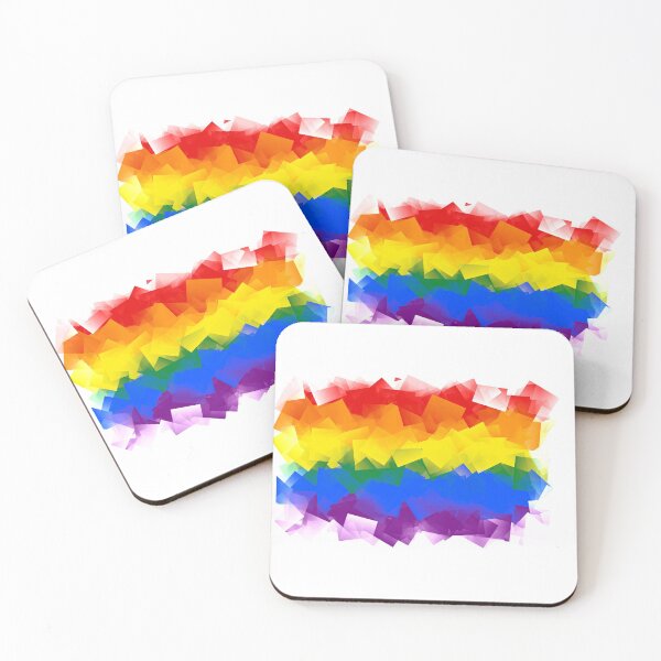 Item preview, abstract pride flag cubist designed and sold by qlobba.