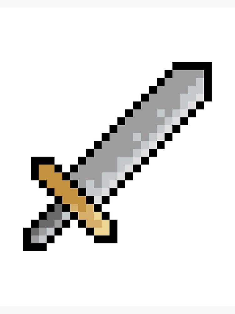 Minecraft Sword Art Board Print By Antonioclothing Redbubble