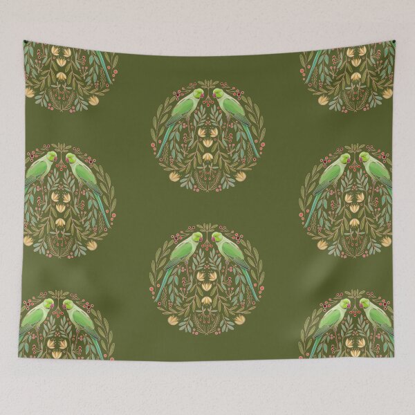 Item preview, Khaki mirrored parrots designed and sold by Kathy Lecocq.