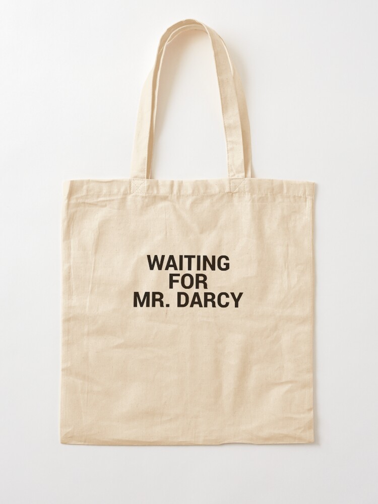 Alternate view of Waiting for Mr Darcy Pride and Prejudice Fan Tote Bag