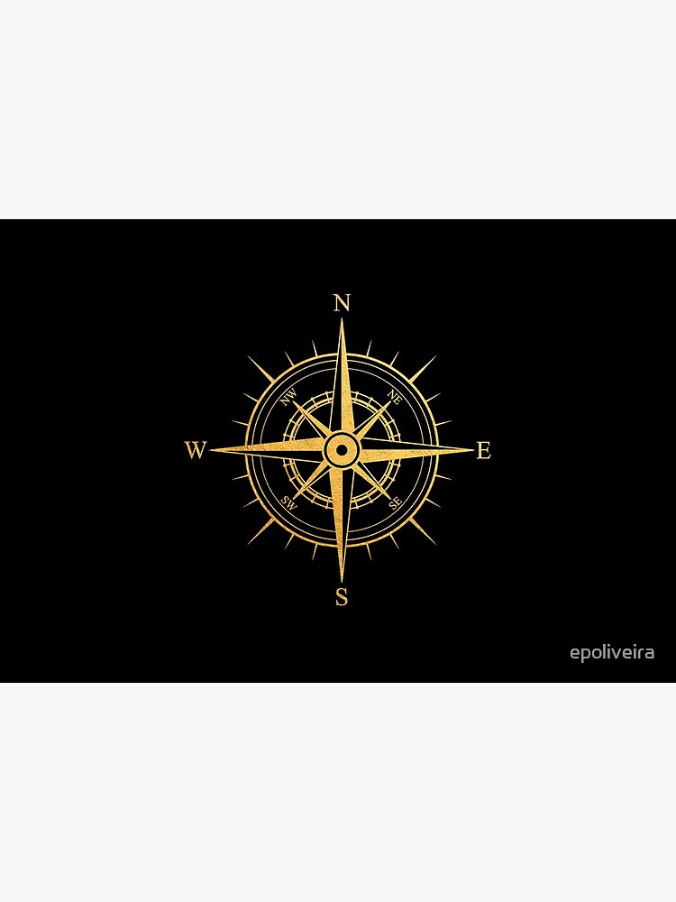 Rose of the Winds Gold Compass Symbol by epoliveira