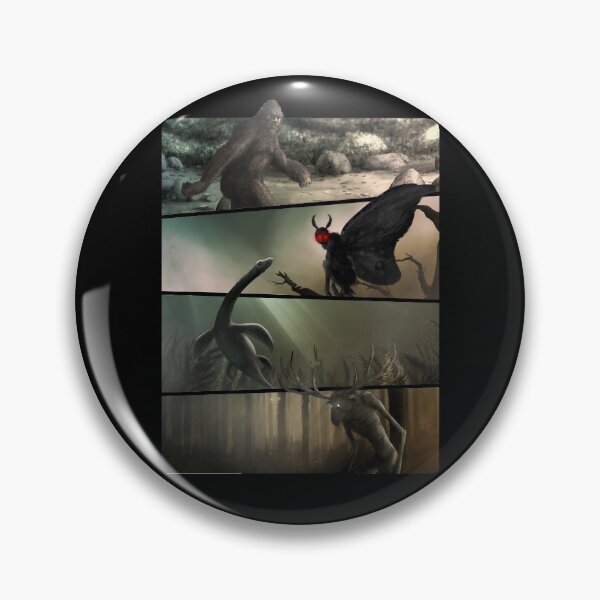 Item preview, Bigfoot, Mothman, Nessie, Wendigo - Original Cryptid Artwork designed and sold by NatIntrovertSoc.