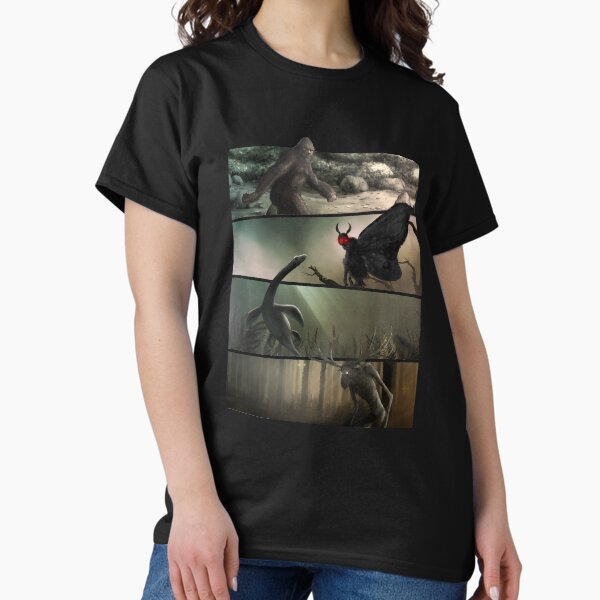Item preview, Bigfoot, Mothman, Nessie, Wendigo - Original Cryptid Artwork designed and sold by NatIntrovertSoc.