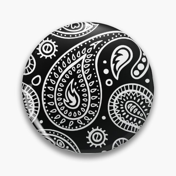 Item preview, black paisley bandana face mask designed and sold by chunknozza.