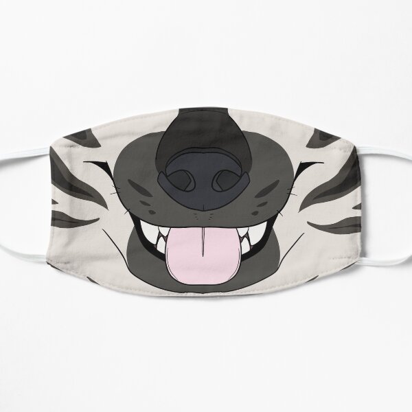 Striped Hyena Face Mask Flat Mask
