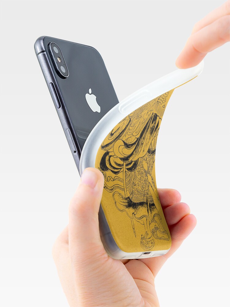 Alternate view of Medieval Fantasy Wizard Saturn Asia Outline Art iPhone Case & Cover