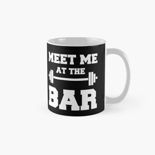 Item preview, MEET ME AT THE BAR - Funny Gym Design for Lifters - White Text designed and sold by ramiro.