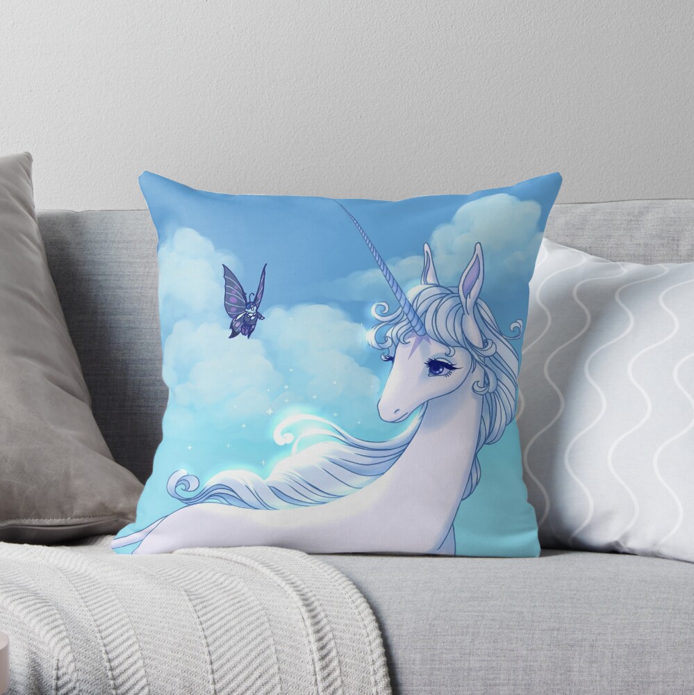 unicorn throw pillow