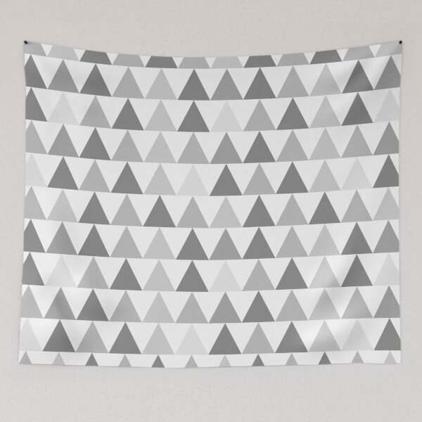 Item preview, Arrows in Monochrome Grey and White. Minimalist Geometric Triangle Pattern designed and sold by kierkegaard.